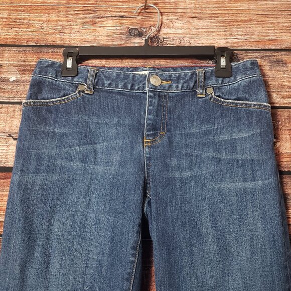 Tommy Hilfiger Y2K Jeans Size 8 Low Rise Straight Blue Denim Embroidered Pockets - Picture 6 of 9